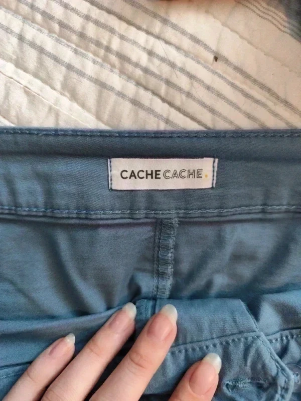 Blauwe rok met zachte zakken tot aan de knieën T42 - Cache Cache – photo 3